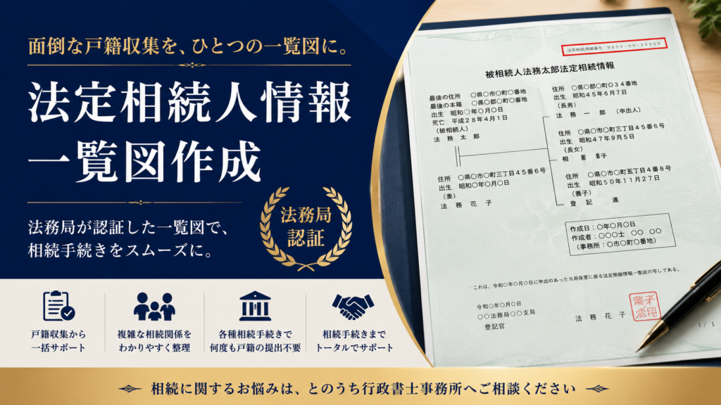 法定相続人情報一覧図作成 3d03ecaa84e8a71f0c6662ff267e2016