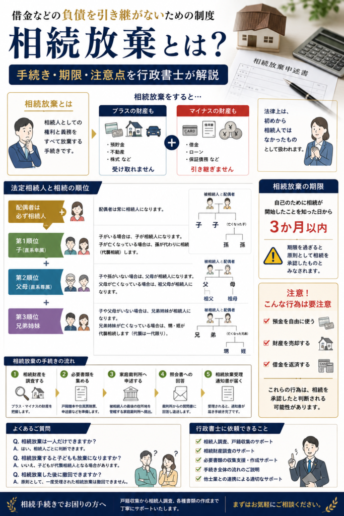 相続放棄とは?手続き・期限・注意点を行政書士が解説 5EEF9595 454E 4A33 989D 688A327D308F