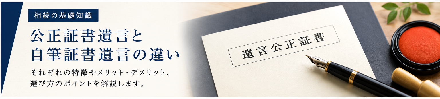 公正証書遺言と自筆証書遺言の違いとは？