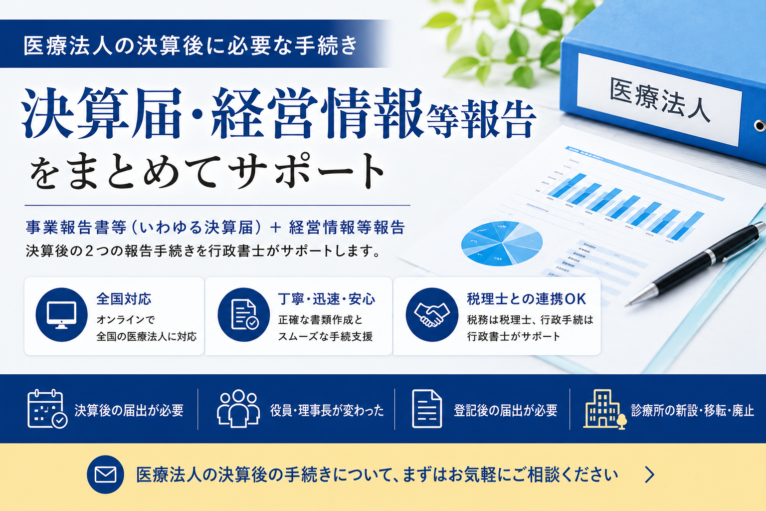 医療法人の決算届・事業報告書|経営情報等報告・MCDB・提出期限を解説 e67f89f180bc1543525317f40735a57a